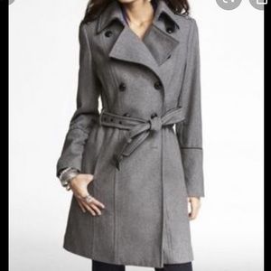 Express Wool Blend Trench Coat Sz Medium